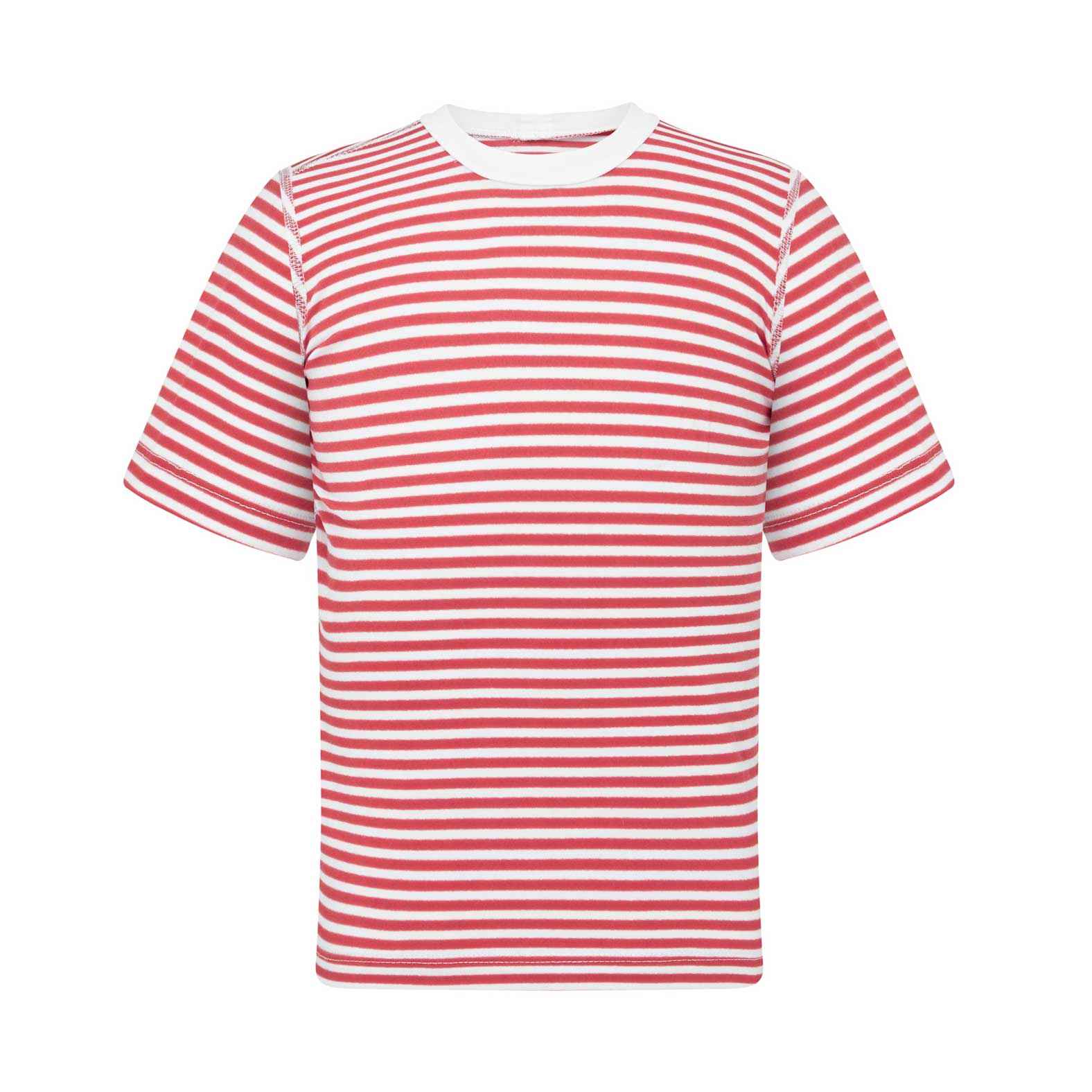 SHORT SLEEVED RASHIE IN Red Stripe - The Bathers Company