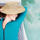 long sleeved rashie teal